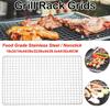 Rectangular BBQ Roasting Rack Reusable Baking Cooling Rack Grilling Net  Outdoor Barbeque Oven
