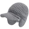 New Style Plush Fur Lined Winter Hat With Earflap Fashion Beanie Hats Men Outdoor Keep Warm Cap Winter Hat Father Warm Gift