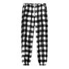 Winter Pajama Pants Thick Plush Elastic Waist Plaid Print Loose Keep Warm Leg-Binding Design Unisex Homewear Trousers Solid Color Lounge Bottoms