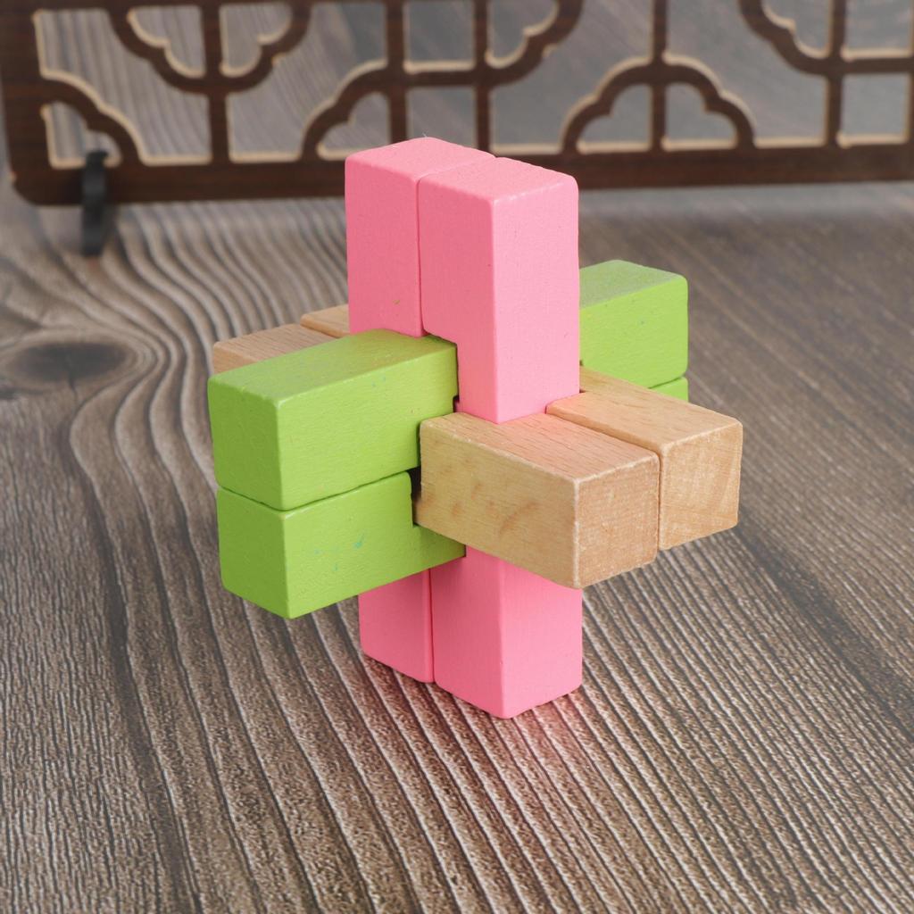 Kids' Educational Luban Lock IQ Puzzle Set: Assembly Toy for Stress Relief