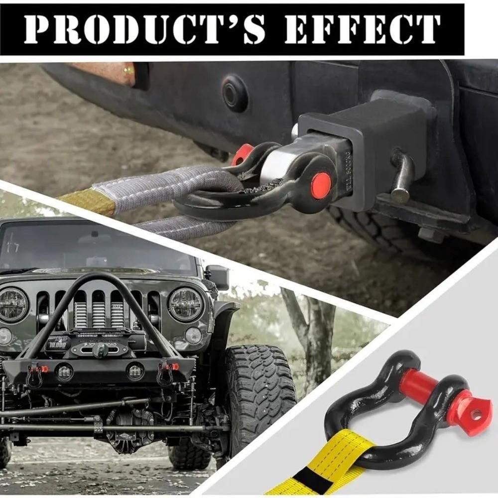 1/2" 5/8" Tow Shackle Anti-Rust Tow Hook Towing Kit D-Ring Shackle Trailer Towing