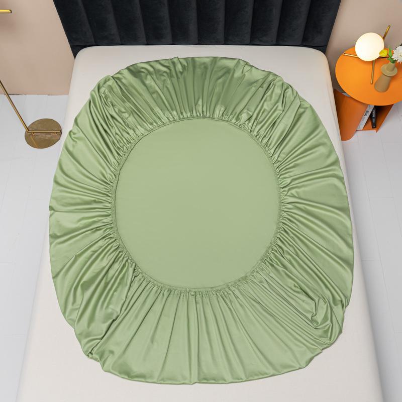 Новая цельная простыня из длинноволокнистого хлопка с 100 нитями, сплошной цвет, легкий роскошный защитный чехол для матраса