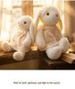 Floral Skirt Rabbit Plush Toy Doll - Cute Drooping Ears Pillow for Children, Birthday Comfort Gift