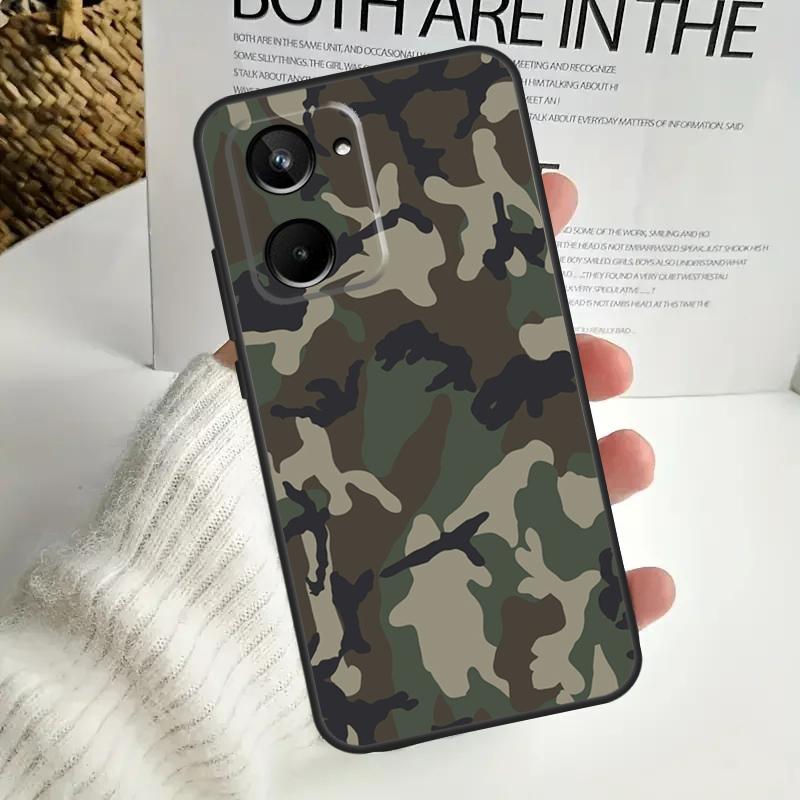 Military Army Camouflage For Realme 12 Pro Plus 11 10 9 C67 C55 C53 C35 C33 C30 C25s C21Y C15 GT3 GT5 GT Neo 5 Case