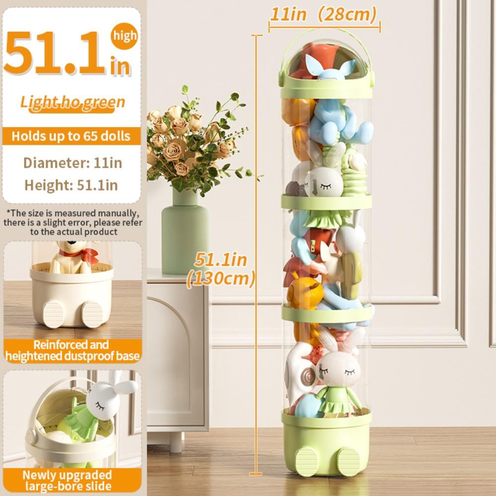 Прозрачный ящик для хранения кукол Пластиковое ведро для хранения Новый органайзер для мягких кукол для детей