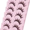 Seven Pairs Of Anime Eyelashes False Eyelashes, Exaggerated Thick Curled Eyelashes, Black Stem One Piece False Eyelashes