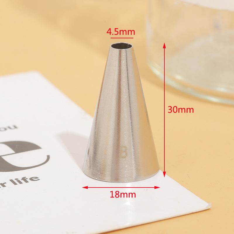 2PCS Small Round 304 Stainless Steel Piping Nozzles For Cake Decorating, DIY Baking Cream Writing Tools