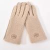 Windproof Keep Warm Gloves Imitation Fleece Mittens New Full Finger Gloves  Outdoor