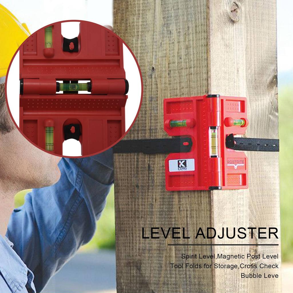 Уровень спиртовой, Магнитный уровень для столба Складывается для хранения, Проверьте пузырьковый уровень