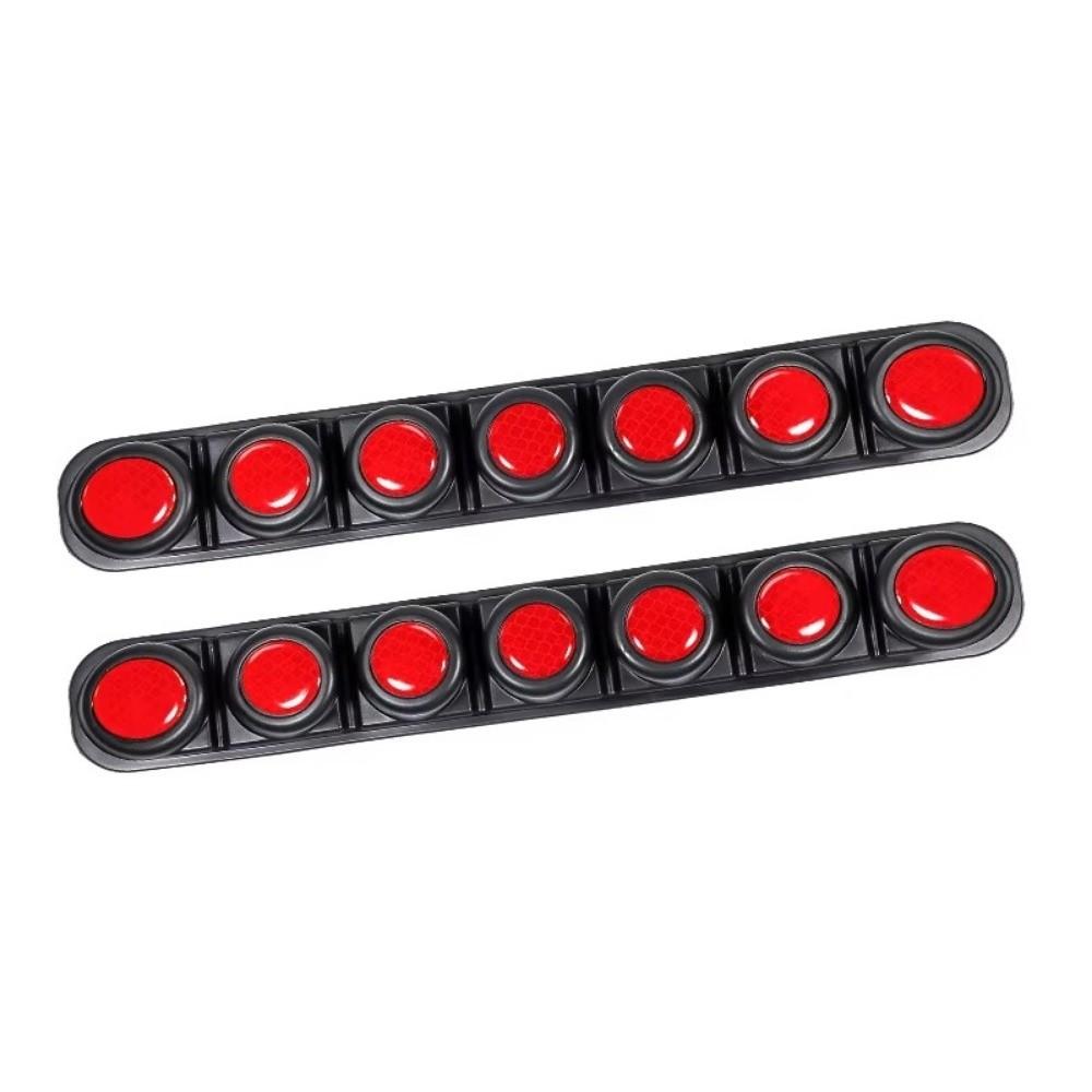 2pcs Safety Warning Bumper Reflector Strips Self-Adhesive Reflective Car Decal For Car SUV Truck