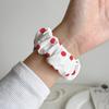 Эластичный ремешок-скранчл для Apple Watch Ultra Band49мм 45/44/42/41 Весь диапазон для iWatch Series11 10 9 8 Цветной ремешок-скранчл из сатина с точечным рисунком