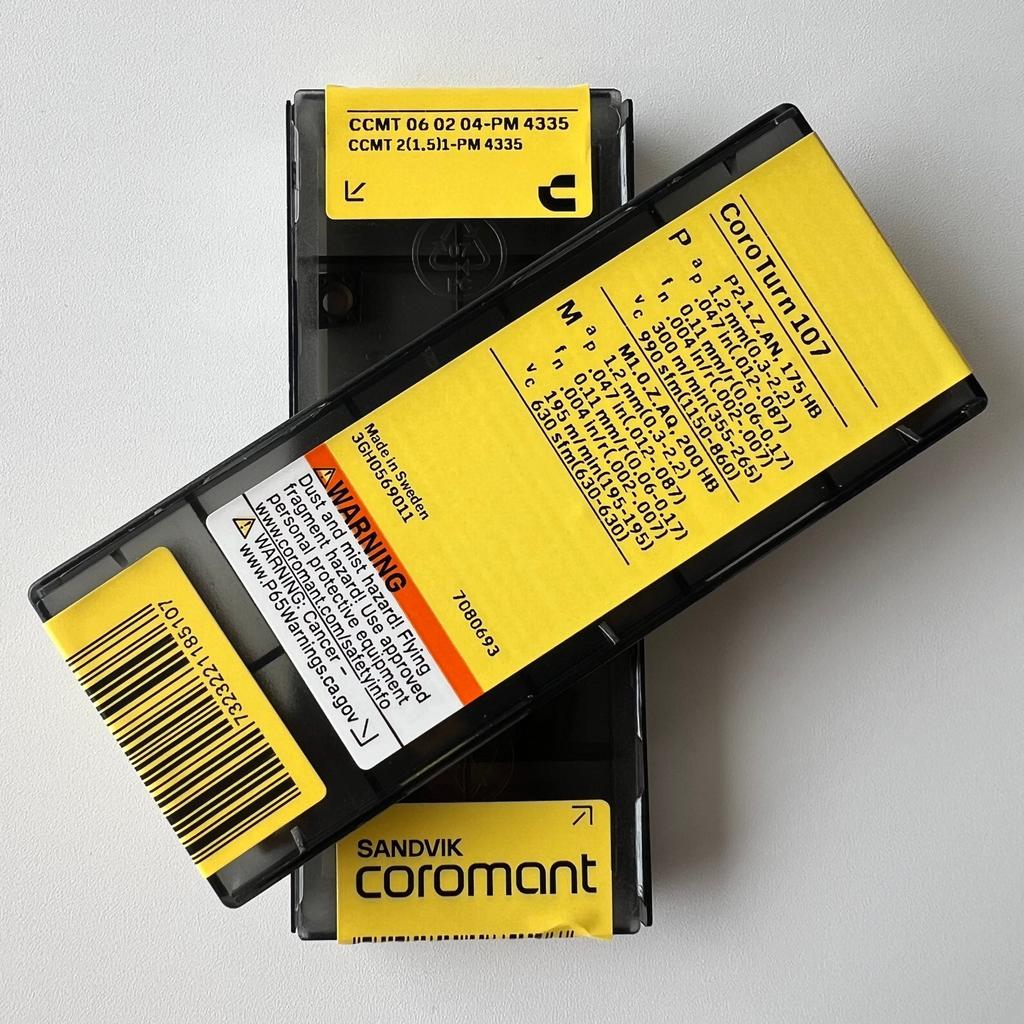SANDVIK / CCMT060204-PM 4335 / Оригинальная шведская твердосплавная пластина 10 шт.