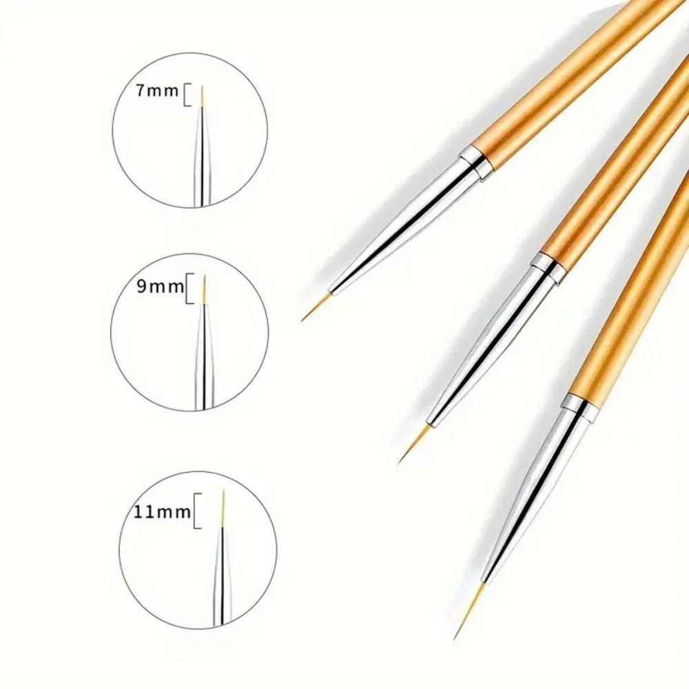 French Stripe Drawing Pen Acrylic UV Gel Brushes DIY Nail Art Liner Brush