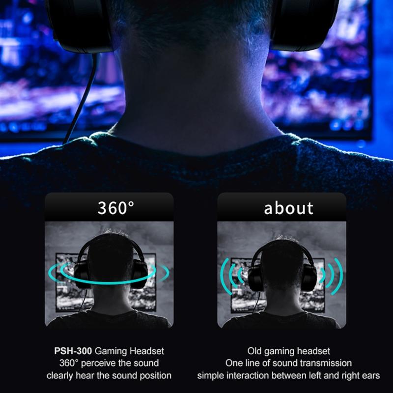 Игровая гарнитура с RGB-подсветкой, объемный стереозвук, наушники с мягкими амбушюрами, мощный эргономичный дизайн, удобные в ношении