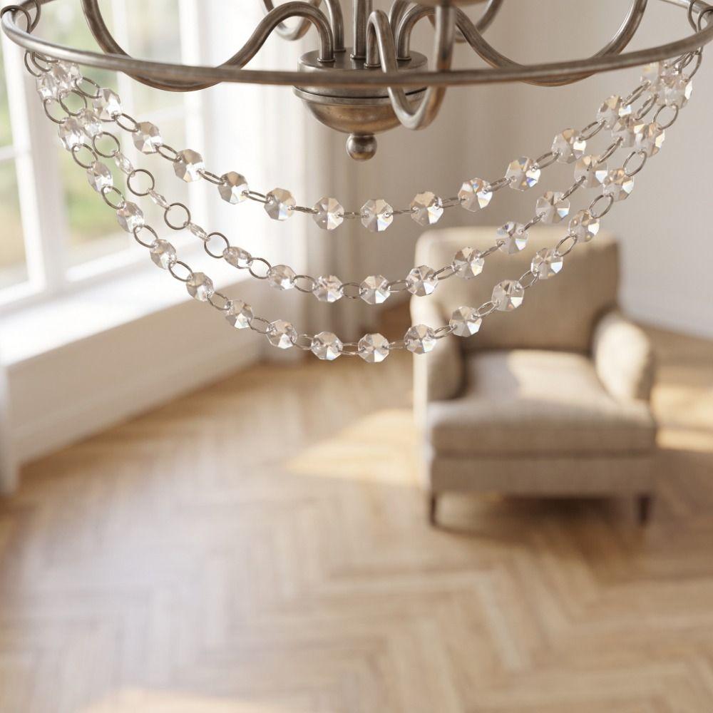 3 Layer Christmas Decorations Transparent Rhinestone Beads Pendant Hanging Ornaments Wedding Party