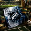 Nhl Hockey League Emblem Throws Blanket Flannel Blankets Plush for Couch Bed Gifts for Men Women Travel picnic blanket Christmas fan gifts