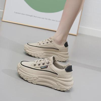 Папины туфли: Весна 2024 г. Женские кроссовки в корейском стиле на толстой подошве, визуально увеличивающие рост – дышащие и универсальные