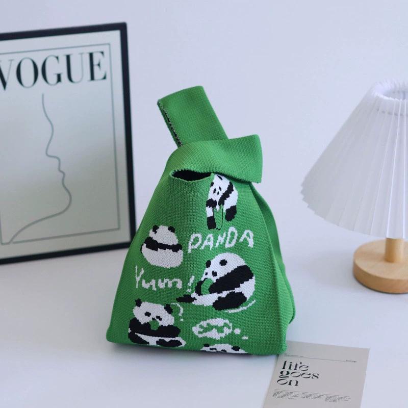 Женская толстая вязаная плетеная сумка-тоут - Подарочная и сувенирная сумочка