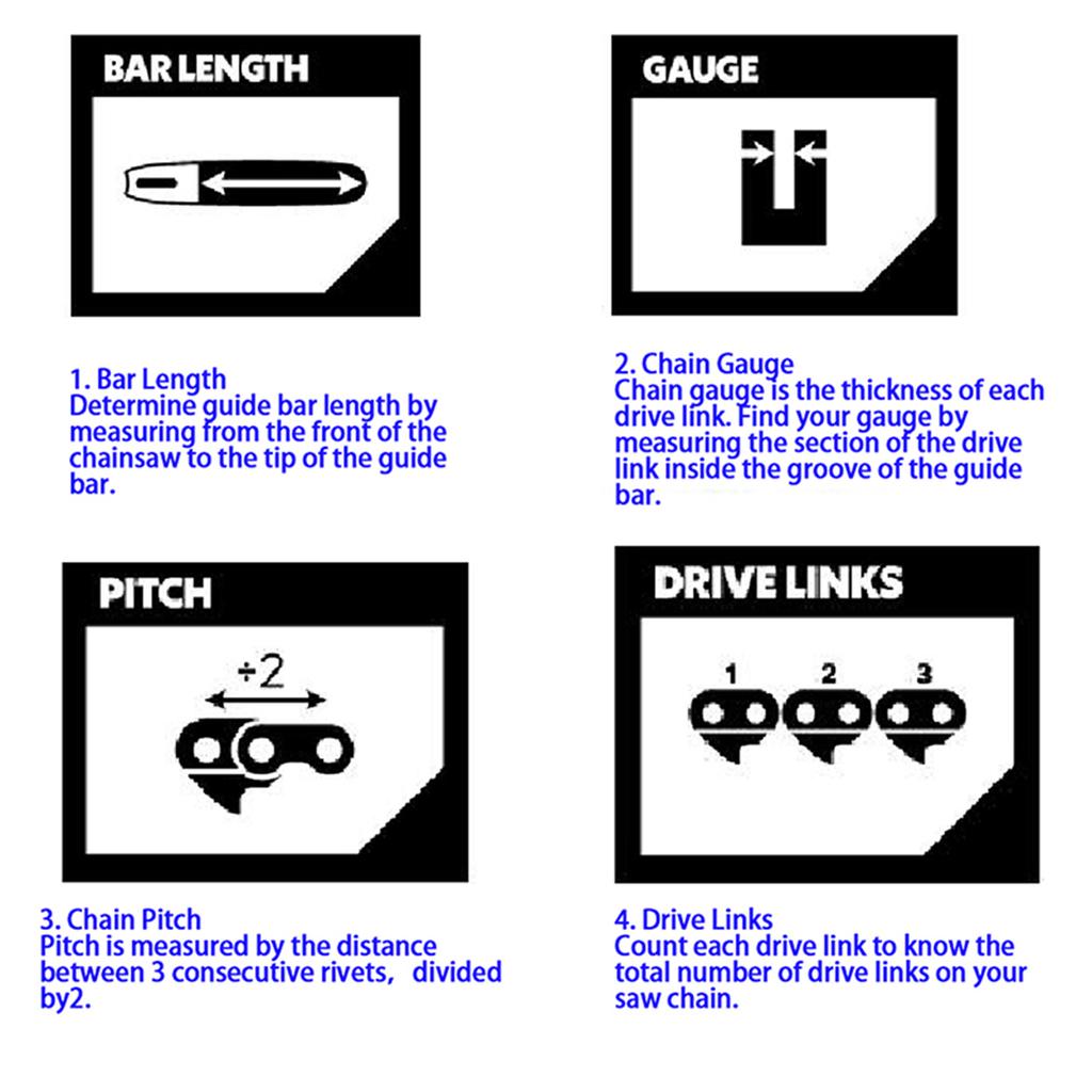 1/2/3/4 шт. 18-дюймовые аксессуары для садового инструмента Цепь бензопилы 3/8" Lp шаг 0,050" калибр 62 ПРИВОДНЫЕ ЗВЕНЬЯ Цепь привода электропилы