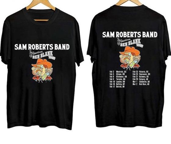 The Adventures Of Ben Blank Concert T-Shirt Mens Womens Tees Top – Sam Roberts Band Tour 2024