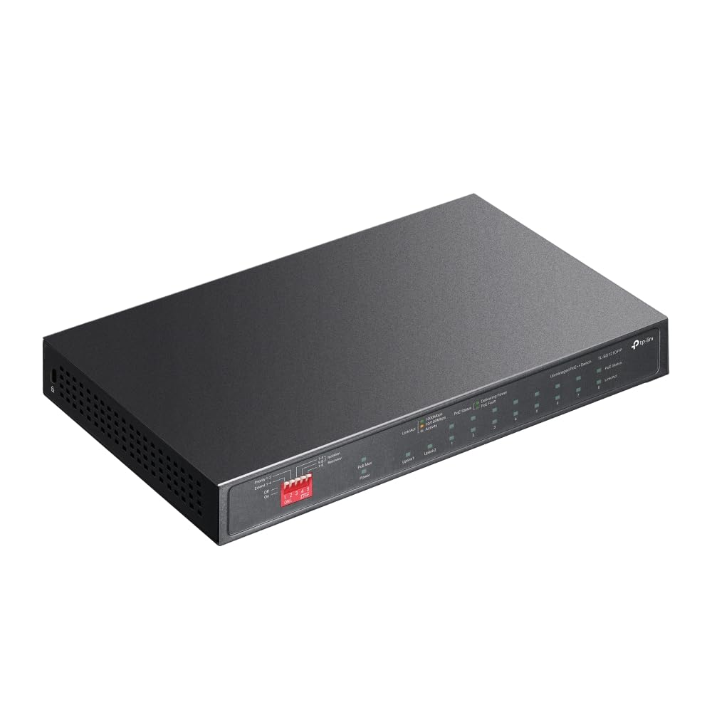 Гигабитный настольный коммутатор с портами UN 1 шт. TP-LINK 10-портовый PoE+6 и PoE++2 TL-SG1210PP