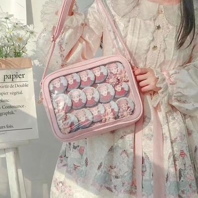 Сумка-кукла из хлопка, однотонная, Itabag PU, сумка через плечо, креативные прозрачные сумки для мужчин
