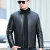 Autumn and Winter New Style Sheepskin Genuine Leather Men's Fur All-in-one Thickened Leather Jacket Middle-aged Versatile Casual Jacket Men's Clothing