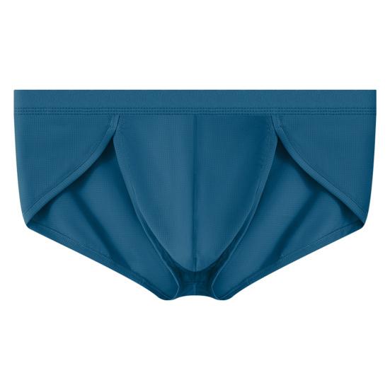 Мужские трусы с высокой эластичностью, облегающие, однотонные, дышащие, гладкие, с заниженной талией, нижнее белье для повседневной носки