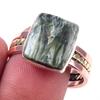 Natural Seraphinite Gemstone 925 Sterling Silver Jewelry Two Tone Ring S.10 t5Y00