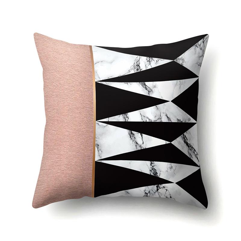 Nordic Pillow Ins Style Polyester Pillow Case Car Decoration Home Printed Car Waist Cushion Pillow Case