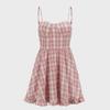 Sweet Pink Plaid Suspender Dress - Fresh Korean Style for Summer