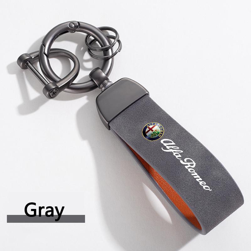 For Alfa Romeo 2026 Hot Sticker Car Stlying Key Chain Luxury Leather Keychain Keyring For Alfa Romeo Sportiva Giulia Giulietta 1