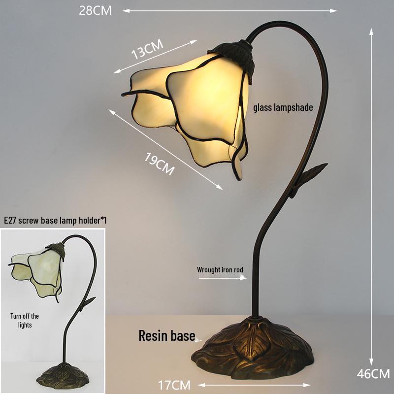 Роскошная европейская ретро настольная и прикроватная лампа