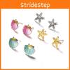 Exquisite Starfish And Shell Stud Earrings Featuring Stunning Mermaid Aesthetic