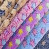160x100cm Flannel Fleece DIY Fabric Double Side Soft Star Printed Plush Blanket Jacquard Printing Colorful Star Home Material