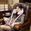 Neck Pillow Phone Holder U Shaped Pillow with Lazy Phone Bracket for Travel Office Light Pink Free Size