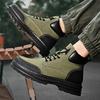 High Quality Thick Soled Anti Slip Genuine Leather Boots Luxury Brand British Style Hiking Boots Fashion  Men'S Boots