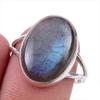 Натуральный лабрадорит драгоценный камень 925 цельное стерлинговое серебро ювелирное кольцо размер 8 u2V42
