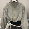 Vintage Women's Windbreaker Cropped Jackets Harajuku Oversized Streetwear Long Sleeve Fashion Top Sun-proof Summer