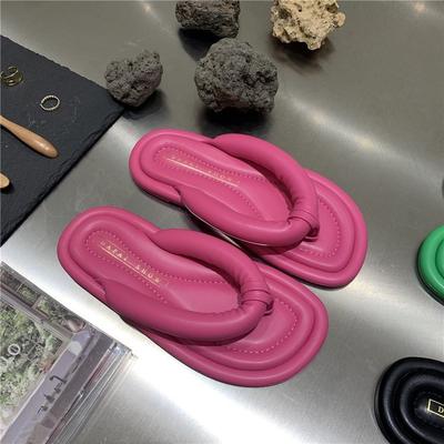 2024 Новые летние женские тапочки, модные розово-красные сандалии на плоской подошве, повседневные женские шлепанцы, женские шлепанцы