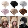 Knitted Beanies Solid Color Ear Warmer Cap Women's Fashion Knitted Cap Women