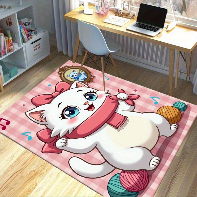 1pc,Cute Cartoon Cat Rug - Perfect for Home Decor, Office Carpet, Chair Cover, Outdoor Mat