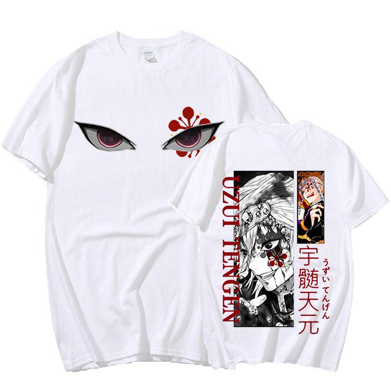 Demon Slayer Hot Anime Eyes Косплей футболки повседневные мужские и женские Uzui Tengen с коротким рукавом модная летняя футболка большого размера