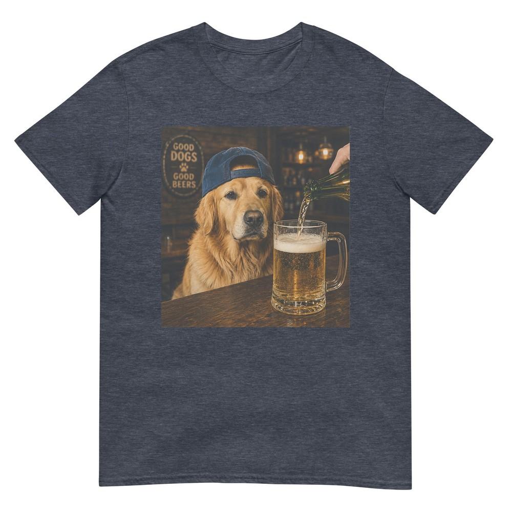Golden Retriever Drinking Beer Funny Dog Beer Humor Tshirt