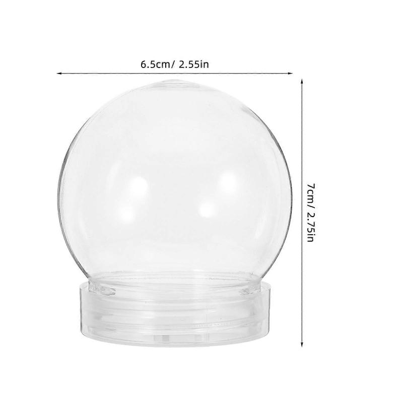 Plastic Candy Containers Clear Small Globe Jars for Storage Use 10Pcs