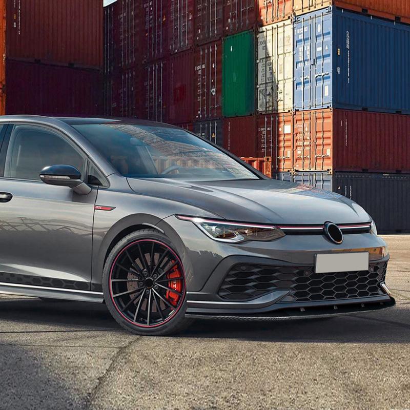 For Volkswagen Golf 8 MK8 GTD GTE R-Line GTI Clubsport 2020-2024 Maxton Style Front Bumper Lip Spoiler Splitter Guard