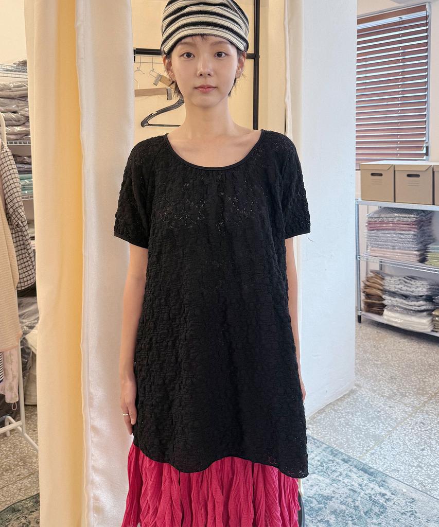Cookies Margaret Lace Dress Top (Black)