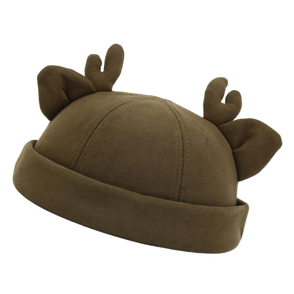 Винтажная шапка-бини, рождественская шляпа, шляпа-докер, шляпа без полей, регулируемая шляпа с ушками оленя, универсальная для женщин и мужчин