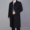 Мужское шерстяное пальто, осеннее мужское шерстяное пальто, зимняя шерстяная длинная куртка, длинное пальто