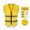 Высоко видимый резиновый жилет на молнии, флуоресцентно-желтый